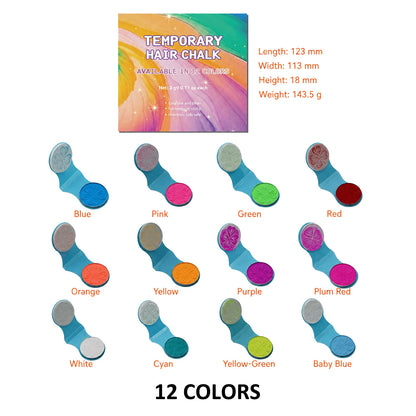 🔥Last Day 50% OFF - 🌈12-Color Temporary Hair Chalk Applicator Set