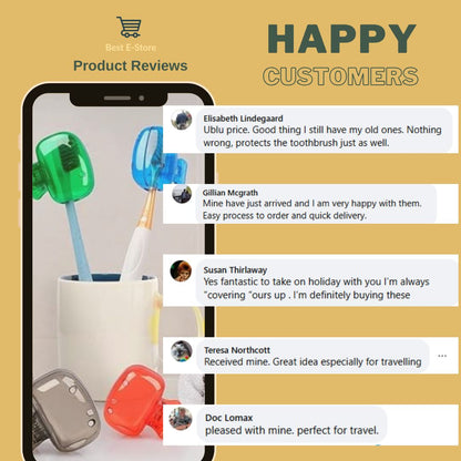 🎒 Portable Toothbrush Protectors: Colorful & Hygienic Travel Companions 🌟