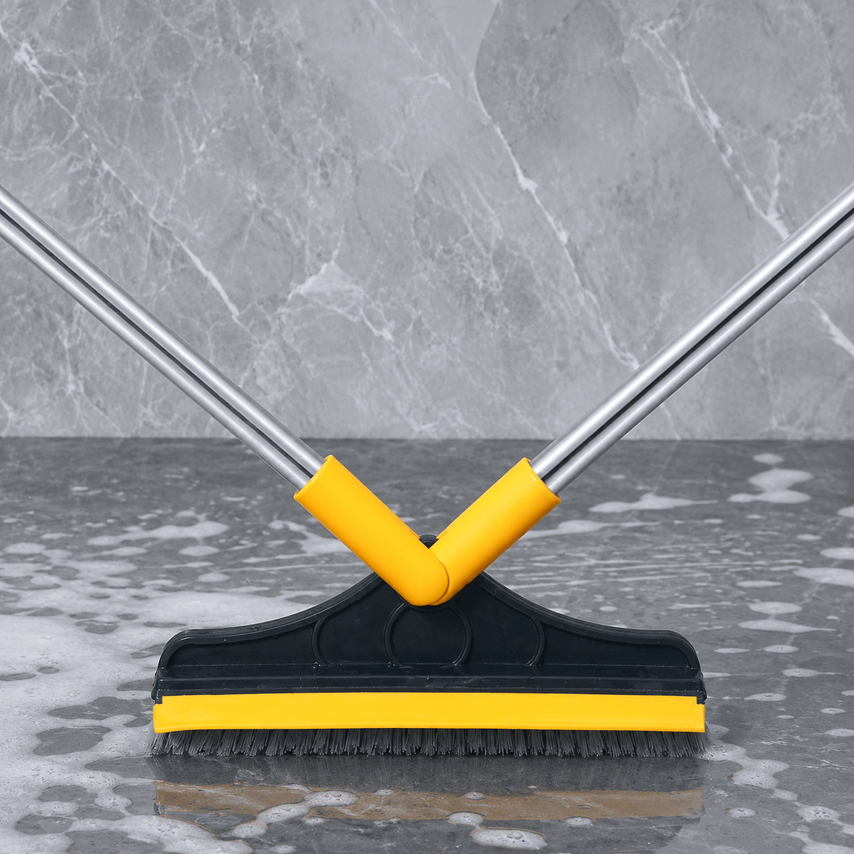2-in-1 Floor Scrub Brush &amp; Squeegee