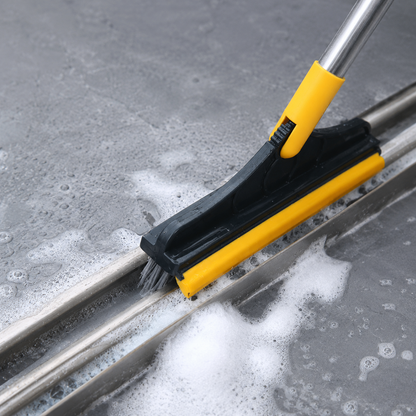 2-in-1 Floor Scrub Brush &amp; Squeegee