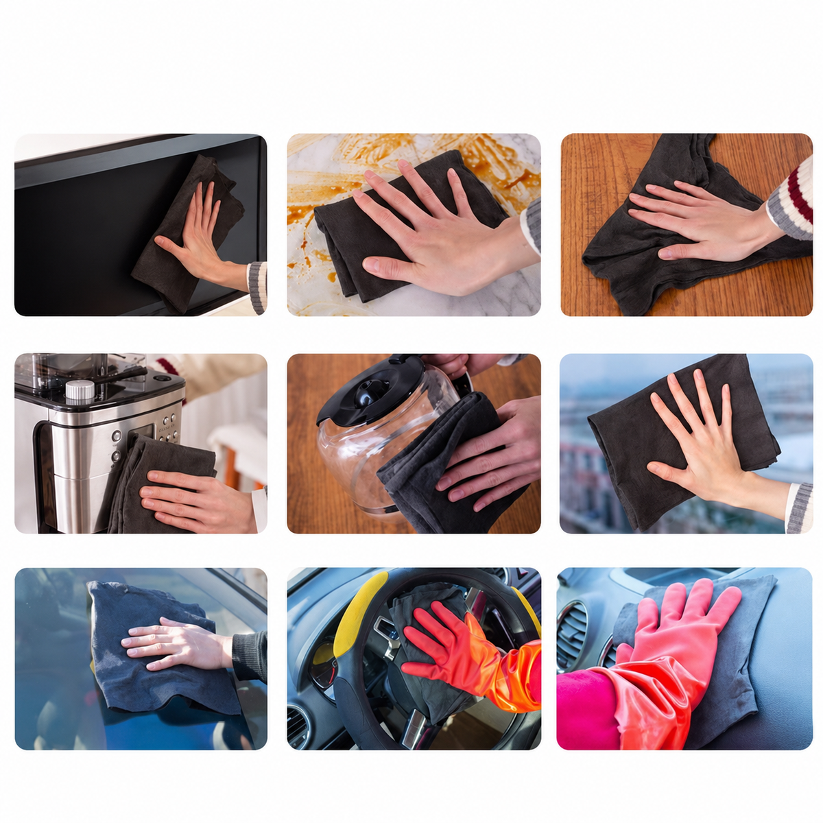 Streak-Free Glass & Multi-Surface Cleaning Cloth
