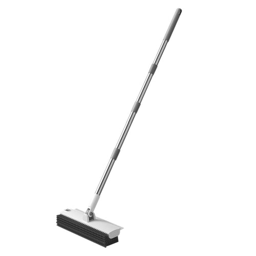 3-in-1 V-Shaped Floor Scrub Brush with Squeegee