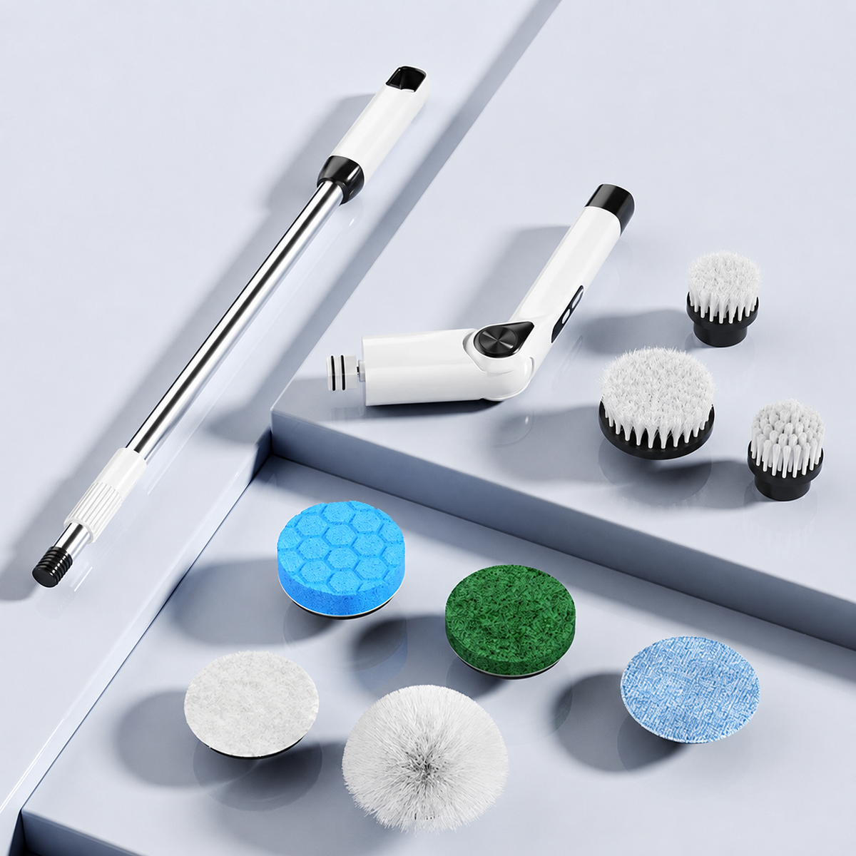 Cordless Electric Spin Scrubber with 8 Interchangeable Heads