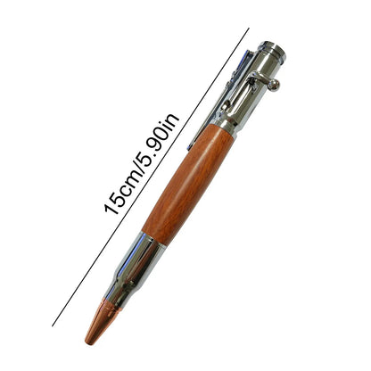 🖊100% Handmade Bolt Action Wooden Bullet Pen | Crafted From Real Wood & Bullet Casing